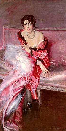 Portrait Of Madame Juillard In Red, Giovanni Boldini